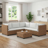 vidaXL 6 st Rieten Loungeset met Kussens GENDT Natuurlijk Riet Naturel