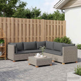vidaXL 6 st Rieten Loungeset met Kussens GENDT Natuurlijk Riet Naturel