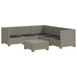 vidaXL 6 st Rieten Loungeset met Kussens GENDT Natuurlijk Riet Naturel