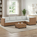 vidaXL 6 st Rieten Loungeset met Kussens GENDT Natuurlijk Riet Naturel