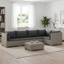 vidaXL 6 st Rieten Loungeset met Kussens GENDT Natuurlijk Riet Naturel