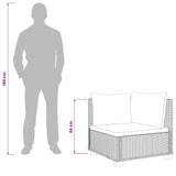 vidaXL 2 st Rieten Loungeset met Kussens GENDT Natuurlijk Riet Naturel