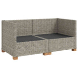 vidaXL 2 st Rieten Loungeset met Kussens GENDT Natuurlijk Riet Naturel
