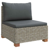 vidaXL 3 st Rieten Loungeset met Kussens GENDT Natuurlijk Riet Naturel