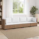 vidaXL 4 st Rieten Lounge Set met Kussens GENDT Natuurlijk Riet