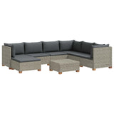 vidaXL 8 st Rieten Loungeset met Kussens GENDT Natuurlijk Riet Naturel