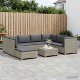 vidaXL 9 st Rieten Loungeset met Kussens GENDT Natuurlijk Riet Naturel