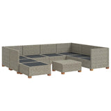 vidaXL 9 st Rieten Loungeset met Kussens GENDT Natuurlijk Riet Naturel