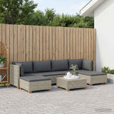 vidaXL 7 st Rieten Loungeset met Kussens GENDT Natuurlijk Riet Naturel