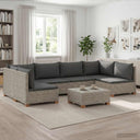 vidaXL 7 st Rieten Loungeset met Kussens GENDT Natuurlijk Riet Naturel