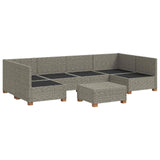 vidaXL 7 st Rieten Loungeset met Kussens GENDT Natuurlijk Riet Naturel