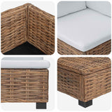 vidaXL 6 st Rieten Loungeset met Kussens GENDT Natuurlijk Riet Naturel