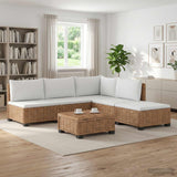 vidaXL 6 st Rieten Loungeset met Kussens GENDT Natuurlijk Riet Naturel