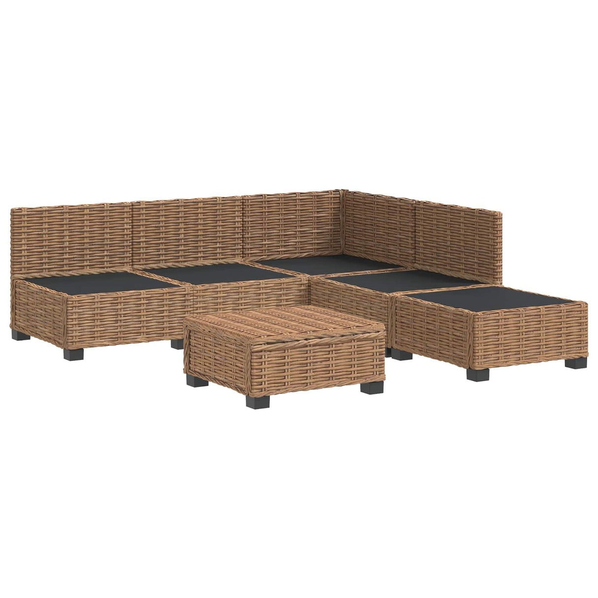 vidaXL 6 st Rieten Loungeset met Kussens GENDT Natuurlijk Riet Naturel