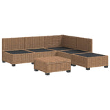 vidaXL 6 st Rieten Loungeset met Kussens GENDT Natuurlijk Riet Naturel