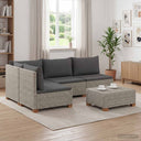 vidaXL 5 st Rieten Loungeset met Kussens GENDT Natuurlijk Riet Naturel