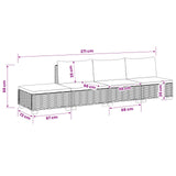 vidaXL 4 st Rieten Loungeset met Kussens GENDT Natuurlijk Riet Naturel