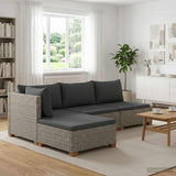 vidaXL 3 st Rieten Lounge Set met Kussens GENDT Natuurlijk Riet