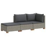 vidaXL 3 st Rieten Lounge Set met Kussens GENDT Natuurlijk Riet