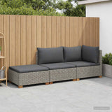 vidaXL 3 st Rieten Lounge Set met Kussens GENDT Natuurlijk Riet