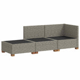 vidaXL 3 st Rieten Lounge Set met Kussens GENDT Natuurlijk Riet