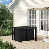 vidaXL Tuin Eettafel Set met kussen 3 pcs Bruin en crèmekleurig PP