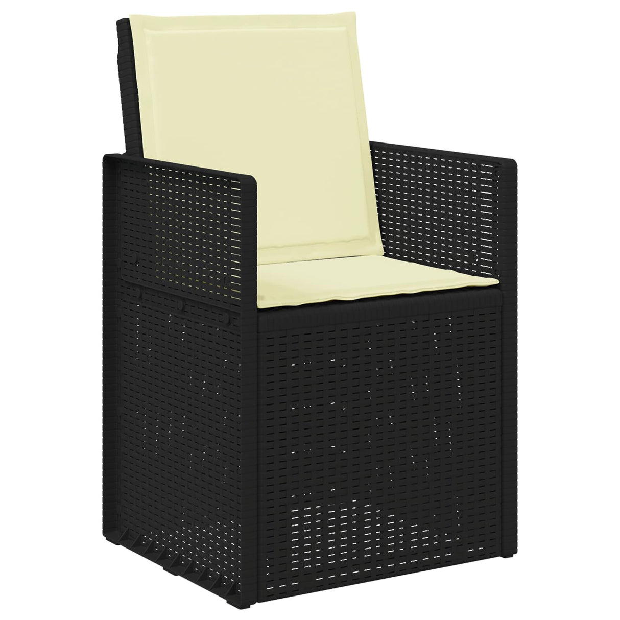 vidaXL Tuin Eettafel Set met kussen 3 pcs Bruin en crèmekleurig PP