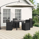 vidaXL Tuin Eettafel Set met kussen 3 pcs Bruin en crèmekleurig PP