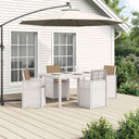 vidaXL Tuin Eettafel Set met kussen 3 pcs Bruin en crèmekleurig PP