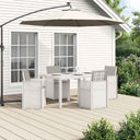 vidaXL Tuin Eettafel Set met kussen 3 pcs Bruin en crèmekleurig PP