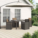 vidaXL Tuin Eettafel Set met kussen 3 pcs Bruin en crèmekleurig PP