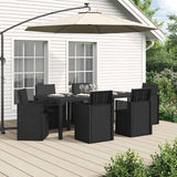 vidaXL Tuin Eettafel Set met kussen 3 pcs Bruin en crèmekleurig PP