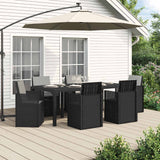 vidaXL Tuin Eettafel Set met kussen 3 pcs Bruin en crèmekleurig PP