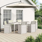 vidaXL Tuin Eettafel Set met kussen 3 pcs Bruin en crèmekleurig PP