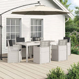 vidaXL Tuin Eettafel Set met kussen 3 pcs Bruin en crèmekleurig PP