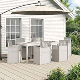 vidaXL Tuin Eettafel Set met kussen 3 pcs Bruin en crèmekleurig PP
