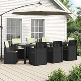 vidaXL Tuin Eettafel Set met kussen 3 pcs Bruin en crèmekleurig PP