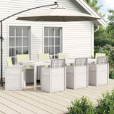 vidaXL Tuin Eettafel Set met kussen 3 pcs Bruin en crèmekleurig PP