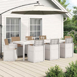 vidaXL Tuin Eettafel Set met kussen 3 pcs Bruin en crèmekleurig PP