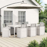 vidaXL Tuin Eettafel Set met kussen 3 pcs Bruin en crèmekleurig PP