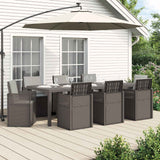 vidaXL Tuin Eettafel Set met kussen 3 pcs Bruin en crèmekleurig PP