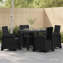 vidaXL Garden Dining Set 5 pcs Anthracite and Cream PP