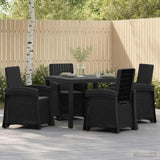vidaXL Garden Dining Set 5 pcs Anthracite and Cream PP