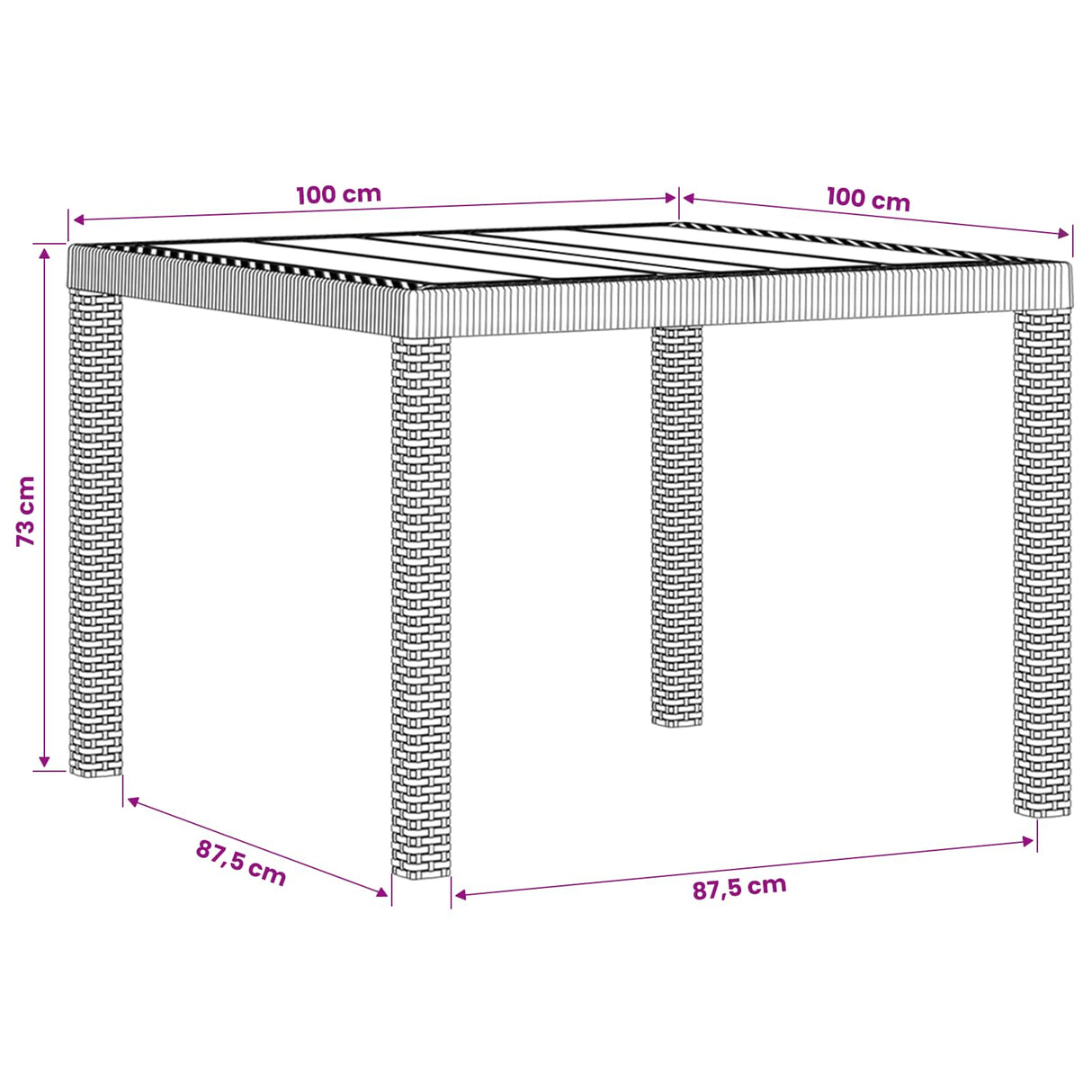 vidaXL Garden Dining Set 5 pcs Anthracite and Cream PP