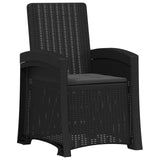 vidaXL Garden Dining Set 5 pcs Anthracite and Cream PP