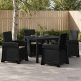 vidaXL Garden Dining Set 5 pcs Anthracite and Cream PP