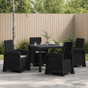 vidaXL Garden Dining Set 5 pcs Anthracite and Cream PP