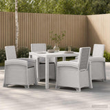 vidaXL Garden Dining Set 5 pcs Anthracite and Cream PP