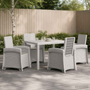 vidaXL Garden Dining Set 5 pcs Anthracite and Cream PP