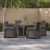 vidaXL Garden Dining Set 5 pcs Anthracite and Cream PP